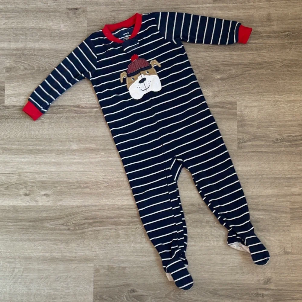 Carter's baby boys fleece zip up footie